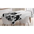 thumbnail image 1 of Ambesonne Black White Tablecloth Rectangular Table Cover, 3 Kittens, 60"x84", Black and White, 1 of 4