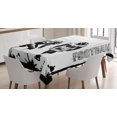 thumbnail image 1 of Ambesonne Black White Tablecloth Rectangular Table Cover, American Soccer Dot, 60"x84", Black White, 1 of 4