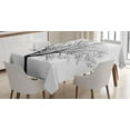 thumbnail image 1 of Ambesonne Black White Tablecloth Rectangular Table Cover, Barren Maple Tree, 60"x90", Black White, 1 of 3