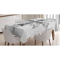 thumbnail image 1 of Ambesonne Black White Tablecloth Rectangular Table Cover, Gothic Themed Shape, 60"x84", White and Black, 1 of 3