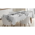 thumbnail image 1 of Ambesonne Black White Tablecloth Rectangular Table Cover, Gothic Themed Shape, 60"x90", White and Black, 1 of 3