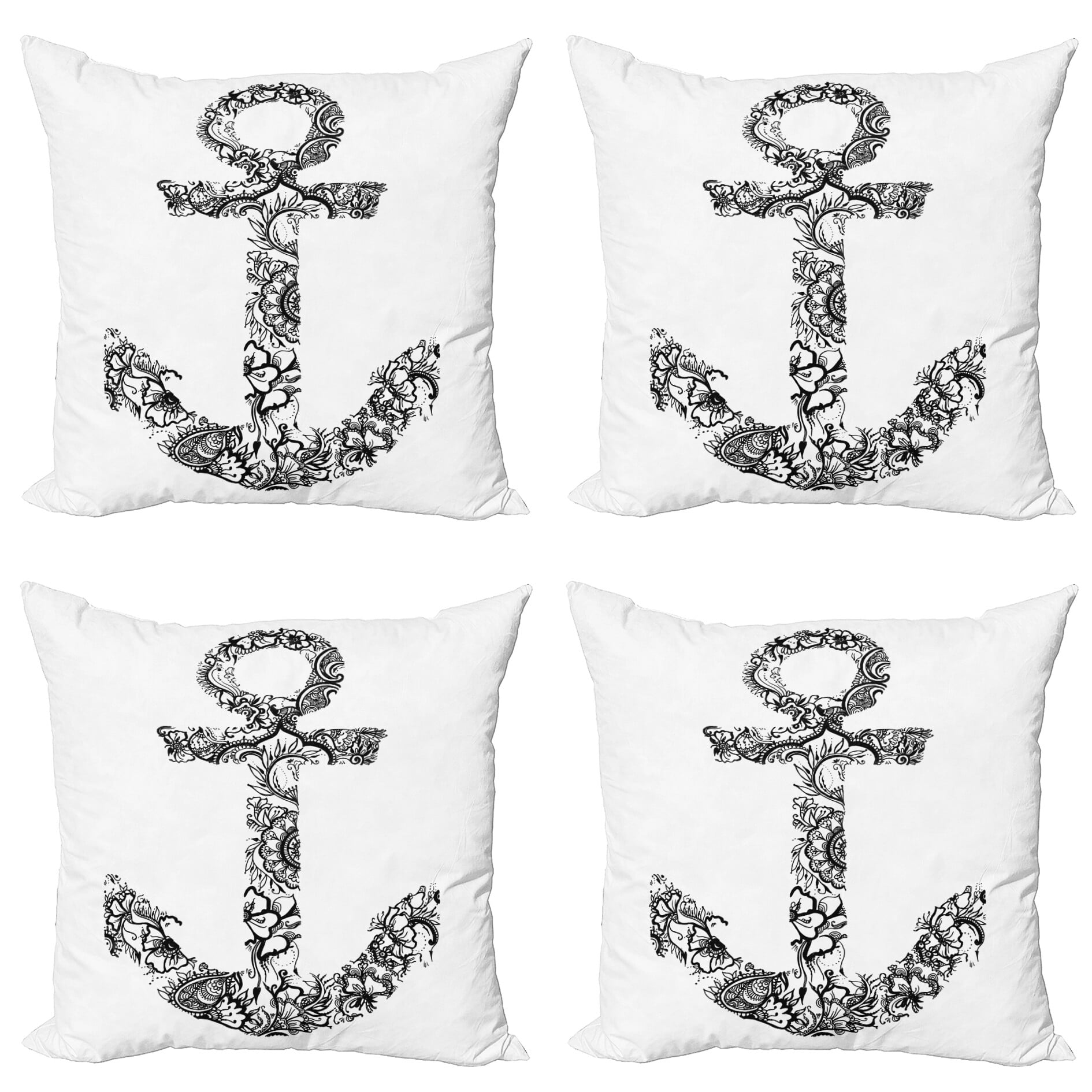 Ambesonne Duschvorhang 'Anchor & Skull' – 170x190 Cm, Polyester, Wasserfest, Mit Haken