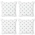 thumbnail image 1 of Ambesonne Black White Throw Pillow Cover 4 Pack, Wild Shark Fish, 20", White Black, 1 of 2