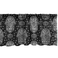 thumbnail image 1 of Ambesonne Black and White Window Valance, All Seeing Eye Motif in Middle Eastern Hand Design Monochrome Mandala, Curtain Valance for Kitchen Bedroom Decor with Rod Pocket, 54" X 18", Black White, 1 of 3