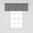 thumbnail image 1 of Ambesonne Black and White Window Valance, Intertwined Circles and Rhombuses Pattern Monochrome Curved Stripes, Curtain Valance for Kitchen Bedroom Decor with Rod Pocket, 54" X 18", Black and White, 1 of 3