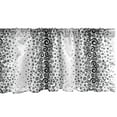 thumbnail image 1 of Ambesonne Black White Window Valance, Monochrome Curly Spiral, 42" x 18", Black and White, 1 of 3