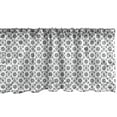 thumbnail image 1 of Ambesonne Black and White Window Valance, Monochrome Floral Arrangement with Abstract Swirl Leaves Spring Season, Curtain Valance for Kitchen Bedroom Decor with Rod Pocket, 54" X 12", Black White, 1 of 2