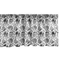 thumbnail image 1 of Ambesonne Black White Window Valance, Rider Skull Pattern, 54" X 12", Charcoal Grey White, 1 of 3