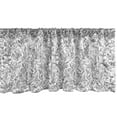 thumbnail image 1 of Ambesonne Black White Window Valance, Sketch Flower Swirl, 42" x 18", Black and White, 1 of 3