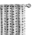 thumbnail image 1 of Ambesonne Black and Grey Window Curtains, Circular Blob, Each 28" W x 84" L, Dark Grey and Pale Taupe, 1 of 4