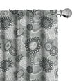 thumbnail image 1 of Ambesonne Black and Grey Window Curtains, Greyscale Garden Art, Each 28" W x 63" L, Black Pale Grey White, 1 of 5