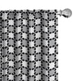 thumbnail image 1 of Ambesonne Black and Grey Curtains, Leaf Silhouette, Pair of 28"x95", Black Grey White, 1 of 5