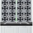 thumbnail image 1 of Ambesonne Black and Grey Kitchen Curtains, Dark Toned Culture, 55"x45", Taupe Grey, 1 of 1