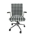thumbnail image 1 of Ambesonne Black and Grey Office Chair Cover Stretchable High Back, Pinwheel Circles, Black Grey White, 1 of 1