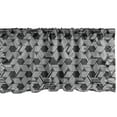 thumbnail image 1 of Ambesonne Black and Grey Valance Pack of 2, Geometric Irregular, 42"X18", Dark Grey White, 1 of 3