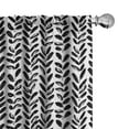 thumbnail image 1 of Ambesonne Black and White Window Curtains, Paint Motif, Each 28" W x 84" L, Black White, 1 of 5
