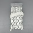 thumbnail image 1 of Ambesonne Black and White Bedding Set 3 Pcs, Abstract Skulls, Twin, White and Black, 1 of 3