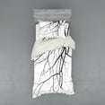 thumbnail image 1 of Ambesonne Black and White Bedding Set 3 Pcs, Leafless Tree, Twin XL, Black and White, 1 of 2