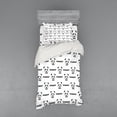 thumbnail image 1 of Ambesonne Black and White Bedding Set 3 Pcs, Panda Bow Tie, Twin, Black White, 1 of 3