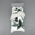 thumbnail image 1 of Ambesonne Black and White Bedding Set 3 Pcs, Sleeping Panda, Twin XL, Black White, 1 of 3