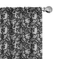 thumbnail image 1 of Ambesonne Black and White Curtains, Lacy Inspirations, Pair of 28"x63", Black White, 1 of 5