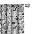 thumbnail image 1 of Ambesonne Black and White Curtains, Teenage Pattern, Pair of 28"x63", White and Black, 1 of 5