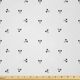 thumbnail image 1 of Ambesonne Black and White Fabric by the Yard Microfiber, Skull Art, 10 Yards, Charcoal Grey White, 1 of 4