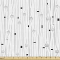 thumbnail image 1 of Ambesonne Black and White Fabric by the Yard Upholstery, Classic Stripes, 2 Yards, Black and White, 1 of 4