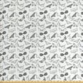 thumbnail image 1 of Ambesonne Black and White Fabric by the Yard Upholstery, Lingerie Doodle, 5 Yards, Black White, 1 of 4