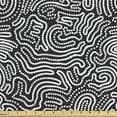 thumbnail image 1 of Ambesonne Black and White Fabric by the Yard Upholstery, Random Dotted Lines, 10 Yards, Black and White, 1 of 4