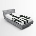 thumbnail image 1 of Ambesonne Black and White Fitted Sheet, 70s Woman Retro, Twin Size, Black and White, 1 of 2