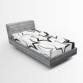 thumbnail image 1 of Ambesonne Black and White Fitted Sheet, Grunge Art Design, Twin Size, Charcoal Grey, 1 of 2