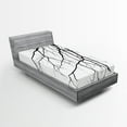 thumbnail image 1 of Ambesonne Black and White Fitted Sheet, Leafless Tree, Twin Size, Black and White, 1 of 3