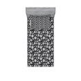 thumbnail image 1 of Ambesonne Black and White Fitted Sheet & Pillow Sham Set, Boho Balls of Yarn, Twin, Black and White, 1 of 2