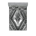 thumbnail image 1 of Ambesonne Black and White Fitted Sheet & Pillow Sham Set, Paris Eiffel, Full, Grey Black and White, 1 of 2