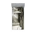 thumbnail image 1 of Ambesonne Black and White Fitted Sheet & Pillow Sham Set, Seine River, Twinxl, Black White Grey, 1 of 3