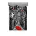 thumbnail image 1 of Ambesonne Black and White Fitted Sheet & Pillow Sham Set, Tuscany Italy, Full, Grey Vermilion, 1 of 2