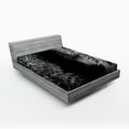 thumbnail image 1 of Ambesonne Black and White Fitted Sheet, Wild Leopards, King Size, Black White Blue, 1 of 3