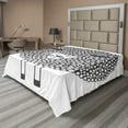 thumbnail image 1 of Ambesonne Black and White Flat Sheet, Doodle Sheep, King Size, Charcoal Grey and White, 1 of 1