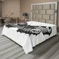 thumbnail image 1 of Ambesonne Black and White Flat Sheet, Peacock Butterfly, King Size, Black White, 1 of 1