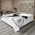 thumbnail image 1 of Ambesonne Black and White Flat Sheet, Woman Flowers, Queen Size, Black and White, 1 of 1