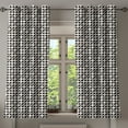 thumbnail image 1 of Ambesonne Black and White Grommet Curtain, Rounded Circles, 50" x 54", Black Off White, 1 of 6