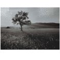 thumbnail image 1 of Ambesonne Black and White Jigsaw Puzzle Durable Cardboard, Lonely Tree, 1000 pcs, Pale Grey, 1 of 5