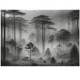 thumbnail image 1 of Ambesonne Black and White Jigsaw Puzzle, Foggy Woodland Tree, Heirloom-Quality Fun Activity for Family Durable Cardboard, 1000 pcs, Pale Grey, 1 of 5