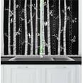 thumbnail image 1 of Ambesonne Black and White Kitchen Curtains, Sketch Jungle, 55"x39", Black White, 1 of 2