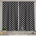 thumbnail image 1 of Ambesonne Black and White Kitchen Curtains, Traditional Dots, 55"x39", Charcoal Grey White, 1 of 2