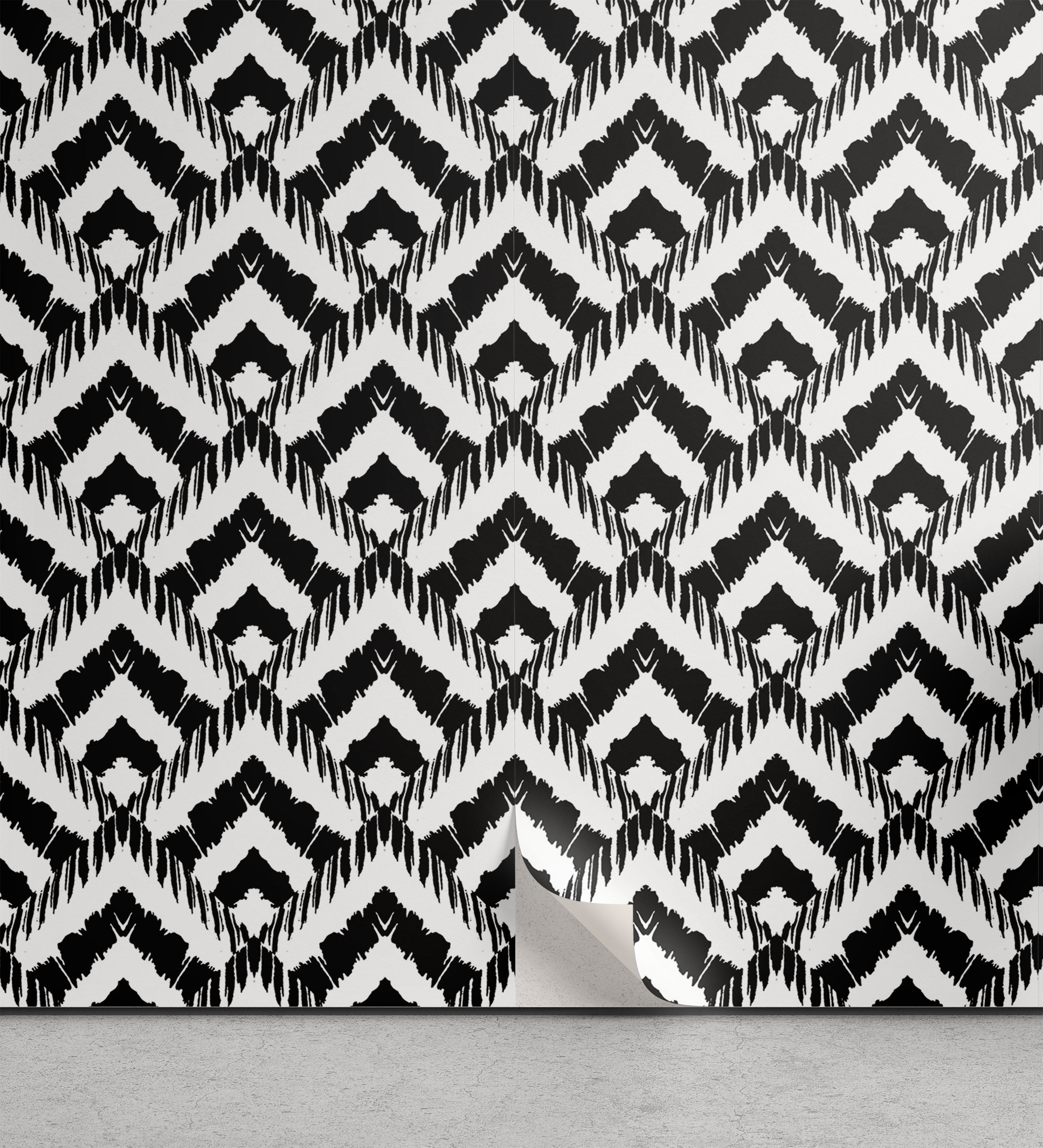 Black And White Chevron Peel And Stick Wallpaper