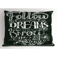 thumbnail image 1 of Ambesonne Black and White Pillow Sham, Vintage Motivation, 26" X 20", Black and White, 1 of 2