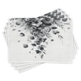 thumbnail image 1 of Ambesonne Black and White Place Mats Set of 4, Eucalyptus Bouquet, Standard Size, White Grey, 1 of 5