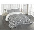thumbnail image 1 of Ambesonne Black and White Quilted Bedspread Set 2 Pcs, Paint Motif, Twin Size, Black White, 1 of 2